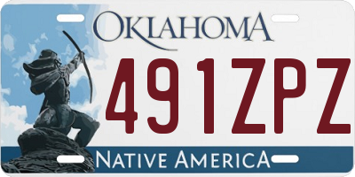 OK license plate 491ZPZ