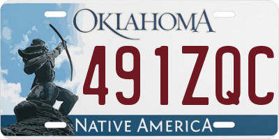 OK license plate 491ZQC