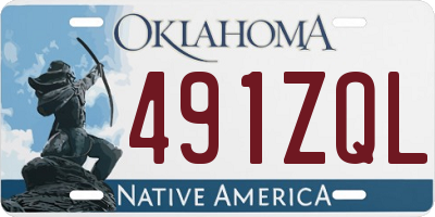 OK license plate 491ZQL