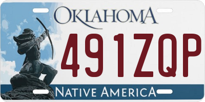 OK license plate 491ZQP