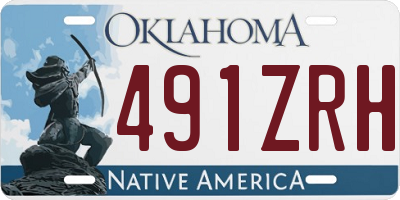 OK license plate 491ZRH