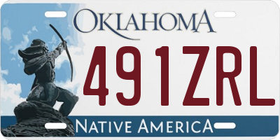 OK license plate 491ZRL