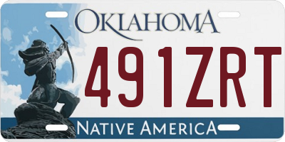 OK license plate 491ZRT