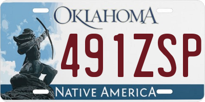 OK license plate 491ZSP