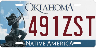 OK license plate 491ZST