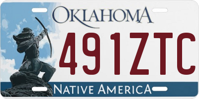 OK license plate 491ZTC