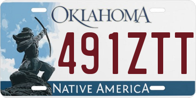OK license plate 491ZTT