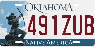 OK license plate 491ZUB