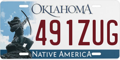 OK license plate 491ZUG