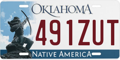 OK license plate 491ZUT