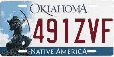 OK license plate 491ZVF