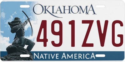 OK license plate 491ZVG