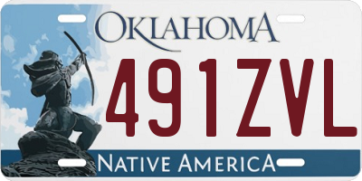 OK license plate 491ZVL
