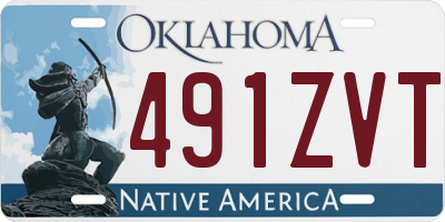 OK license plate 491ZVT