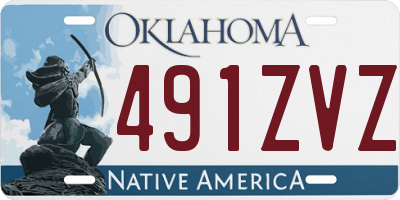 OK license plate 491ZVZ