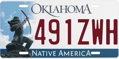 OK license plate 491ZWH