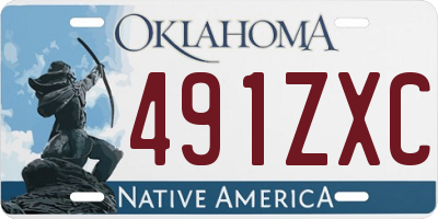 OK license plate 491ZXC