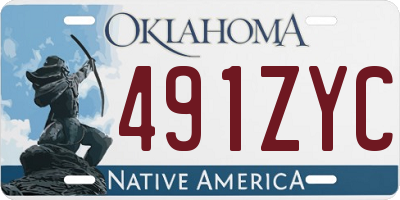 OK license plate 491ZYC
