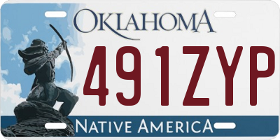 OK license plate 491ZYP