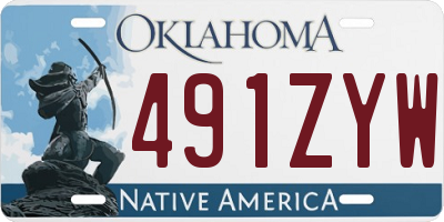 OK license plate 491ZYW