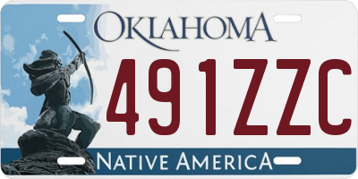 OK license plate 491ZZC