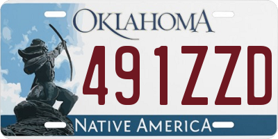 OK license plate 491ZZD