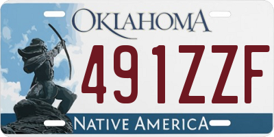 OK license plate 491ZZF