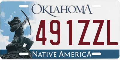 OK license plate 491ZZL