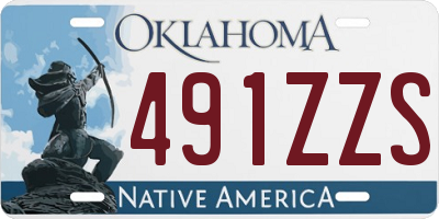 OK license plate 491ZZS