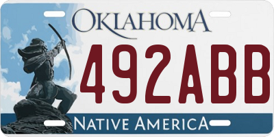 OK license plate 492ABB