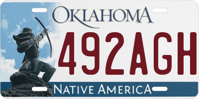 OK license plate 492AGH