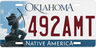 OK license plate 492AMT