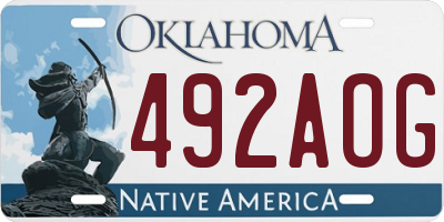 OK license plate 492AOG