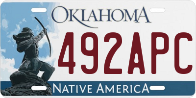 OK license plate 492APC