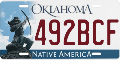 OK license plate 492BCF