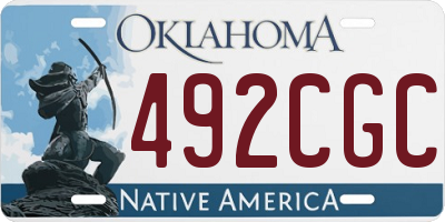 OK license plate 492CGC