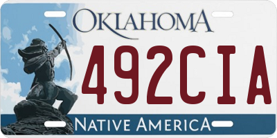 OK license plate 492CIA