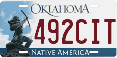 OK license plate 492CIT