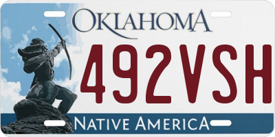 OK license plate 492VSH