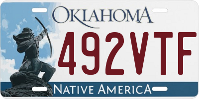 OK license plate 492VTF