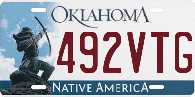OK license plate 492VTG