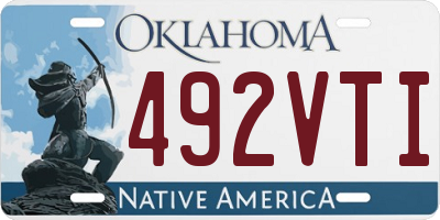 OK license plate 492VTI