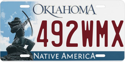 OK license plate 492WMX