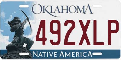 OK license plate 492XLP