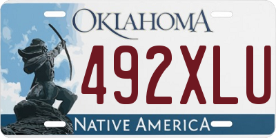 OK license plate 492XLU