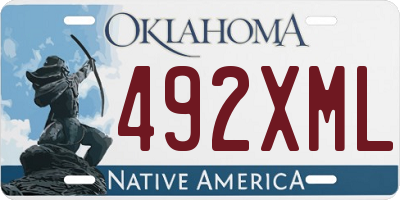 OK license plate 492XML