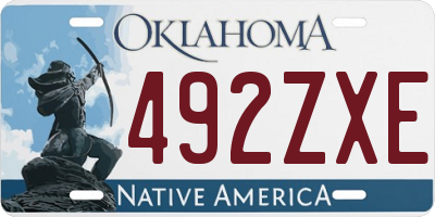 OK license plate 492ZXE