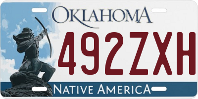 OK license plate 492ZXH