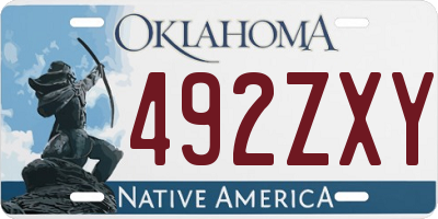 OK license plate 492ZXY