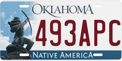 OK license plate 493APC